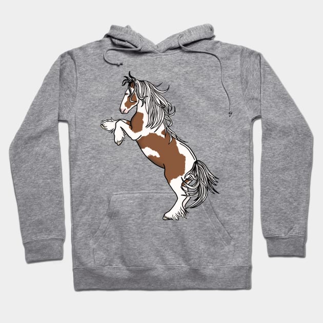 Bay Tobiano Rearing Gypsy Vanner Hoodie by Ory Photography Designs